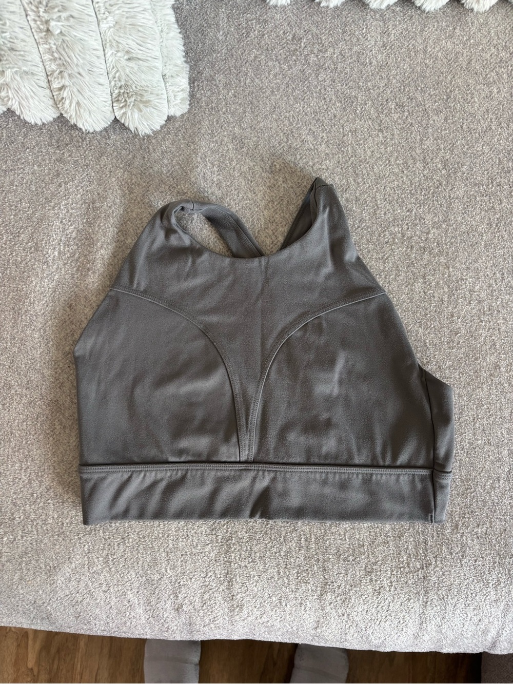 Alphalete Charcoal High-Neck Sports Bra